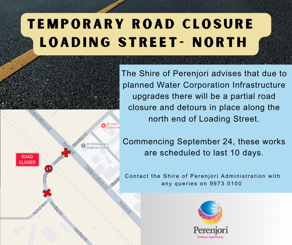 Notice of Temporary Partial Road Closure