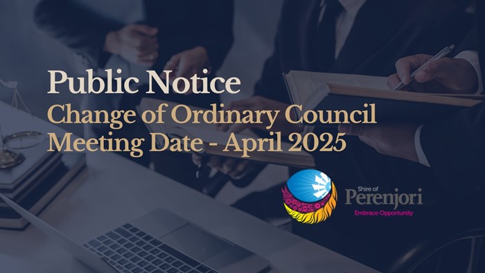 Public Notice - Change of Ordinary Council Meeting Date (April  2025)